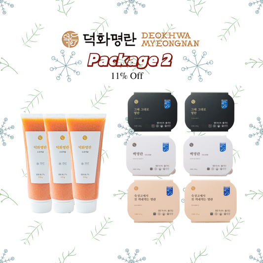 Package 2 :  덕화명란 겨울 세일 - 튜브 명란 3개 + 시그니처 6개 | 11% Off