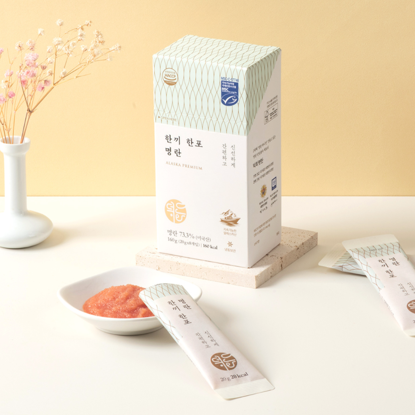 덕화 알라스카 한끼한포 명란 160g 1팩 ( 20g X 8개입)