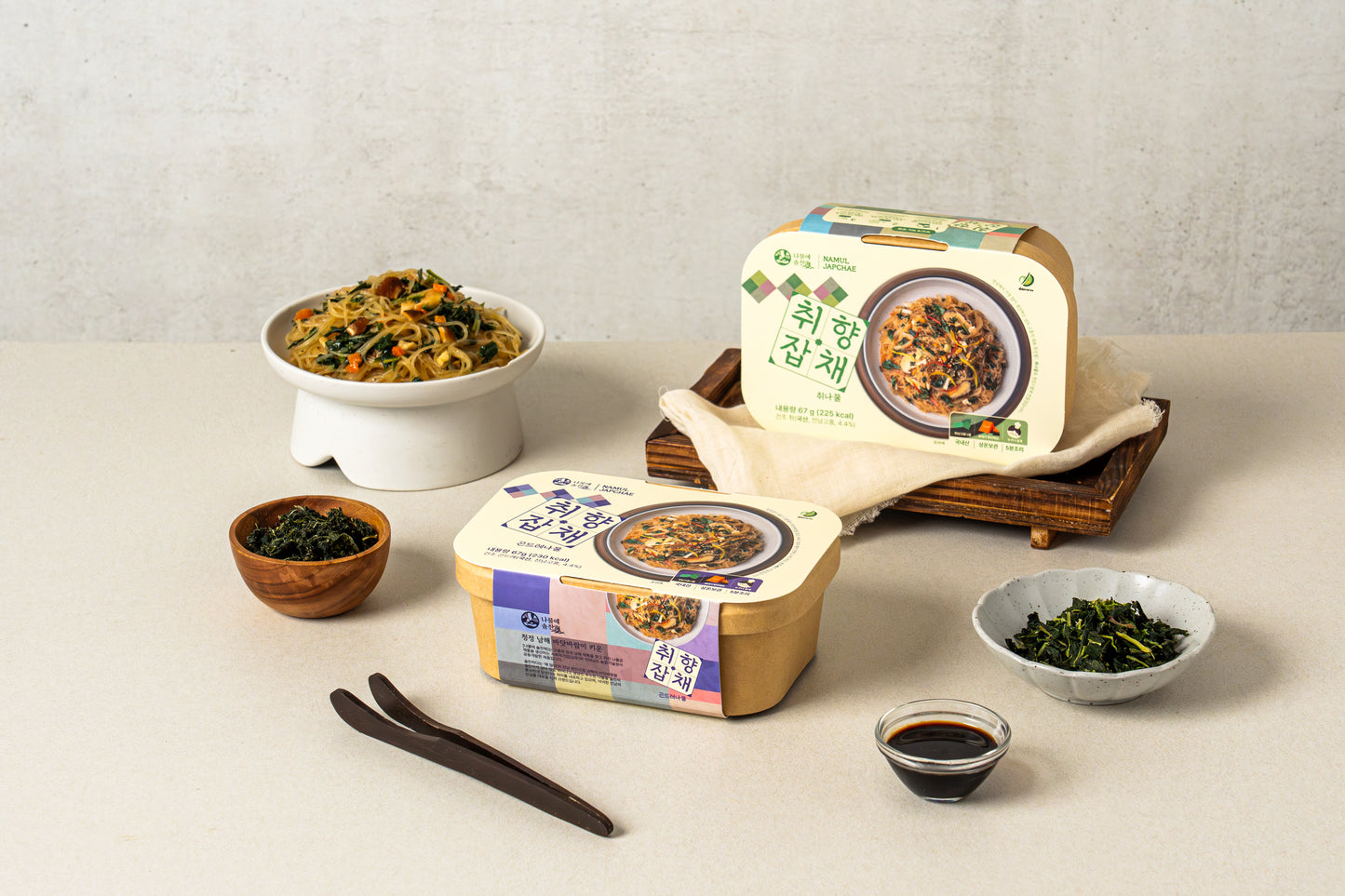 [Package DW1] 취향잡채 2개 + 즉석 된장국 1개 + 비벼밥 2개 + 시래기 1개