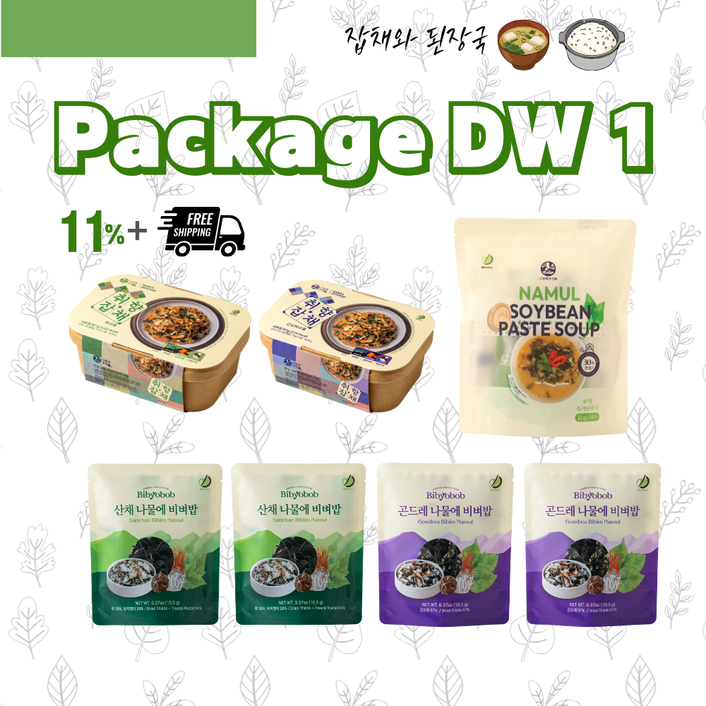 [Package DW1] 취향잡채 2개 + 즉석 된장국 1개 + 비벼밥 4개