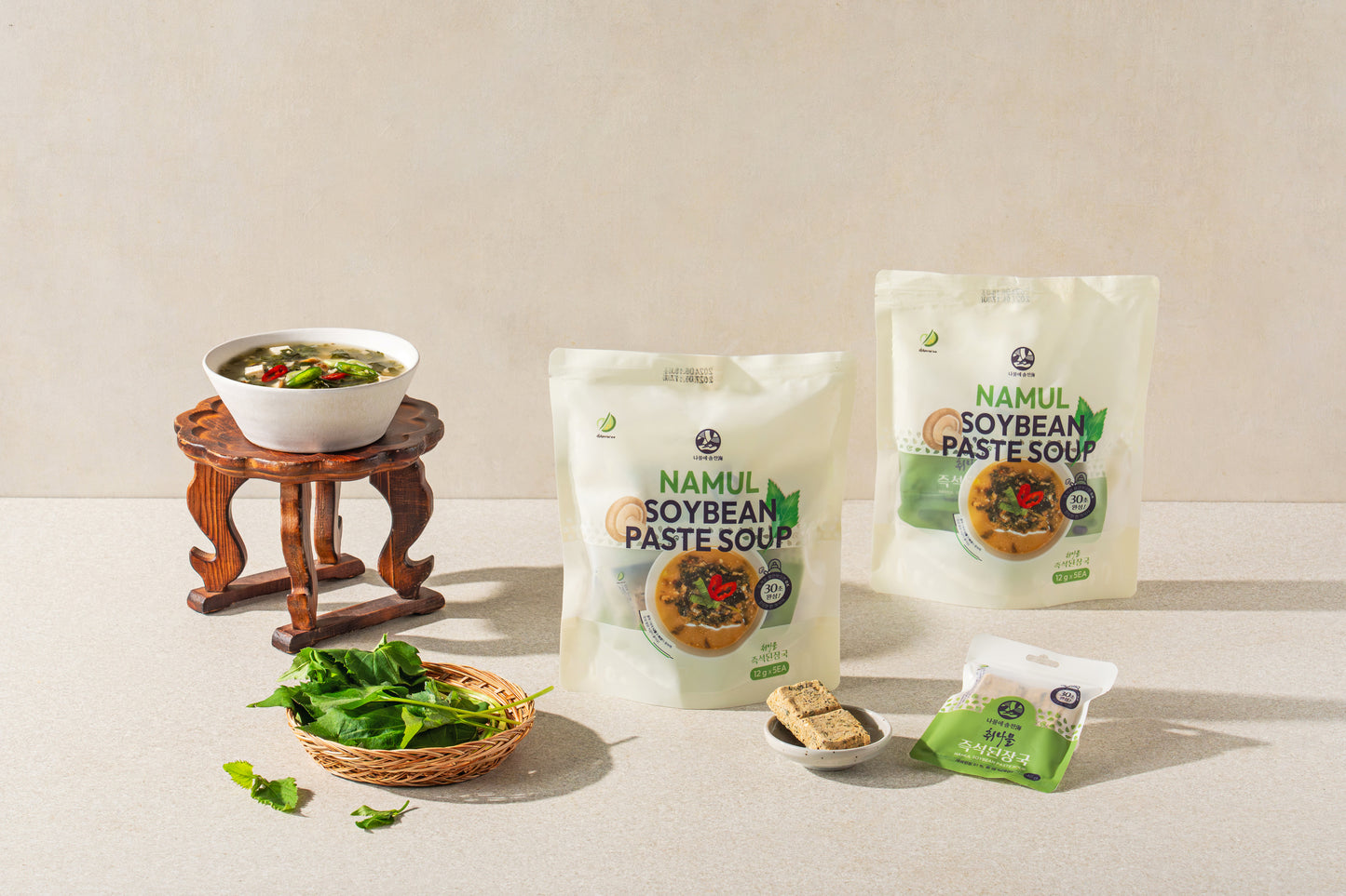 [Package DW1] 취향잡채 2개 + 즉석 된장국 1개 + 비벼밥 2개 + 시래기 1개