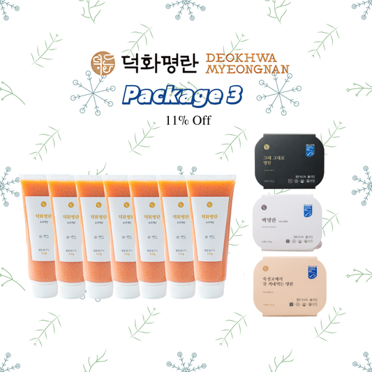Package 3:  덕화명란 겨울 세일 - 튜브 명란 7개 + 시그니처 3개 | | 11% Off