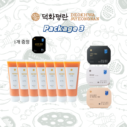 Package 3:  덕화명란 겨울 세일 - 튜브 명란 7개 + 시그니처 3개